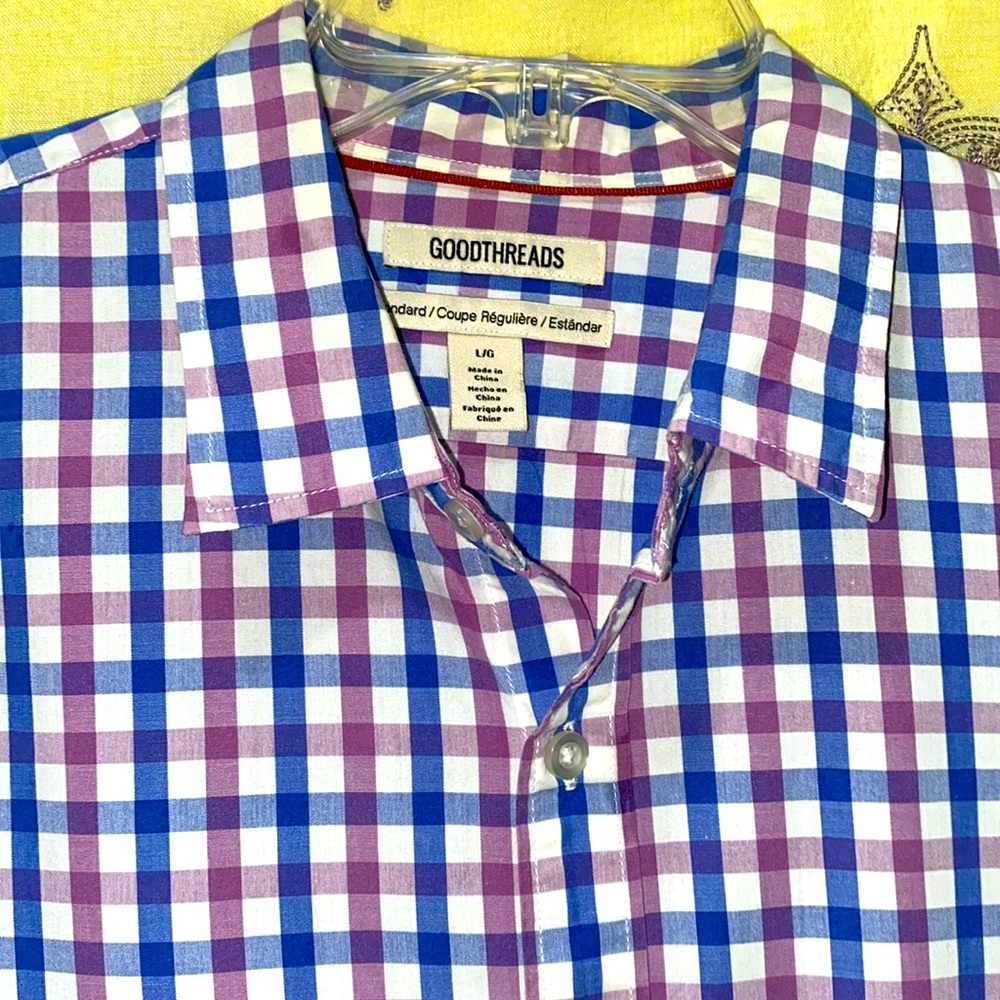 Men Goodthreads Button-Down Small-Checkered Multi… - image 3